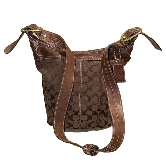 Vintage Coach Bleecker Signature Duffle Bucket Hobo Bag - Picture 1 of 13